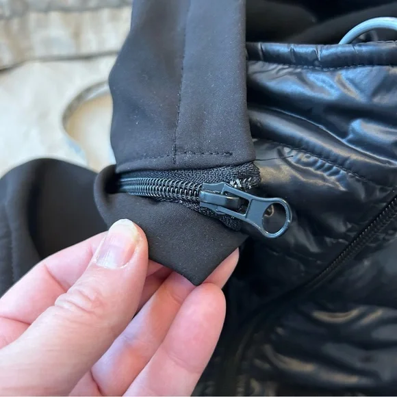 Halifax Traders Women's Black Down Putter Coat with nylon sleeves size Large - Picture 7 of 9